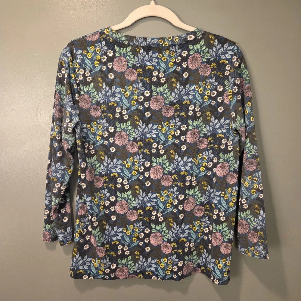J.Crew‎ x Abigail Borg Prairie Moonlight 3/4 Sleeve Shirt Floral Print Women's S
